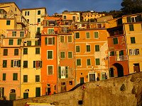 Riomaggiore lights up at sunset