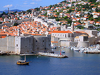 Dubrovnik sits at the foot of Mt. Srd.