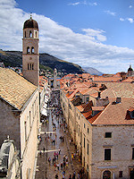 While the entire old city is a pedestrian zone, most shops are located down Dubrovnik's main thoroughfare.