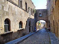 The Street of Knights (Odos Ippoton) was lined with accomodations for the knights representing various regions or tongues.