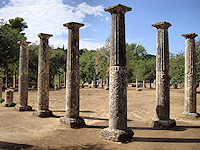 Part of the gynmasium, the palaestra was used for boxing and wrestling.