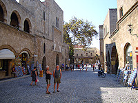The cobblestoned streets and medieval buildings make Rhodes a great place for just strolling around.