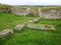 Remnants of an arched milecastle entryway
