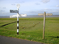 Signpost to Bowness on Solway