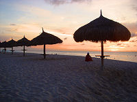 Sunset is a special time in Aruba.  Everyon tries to be somewhere to watch it.