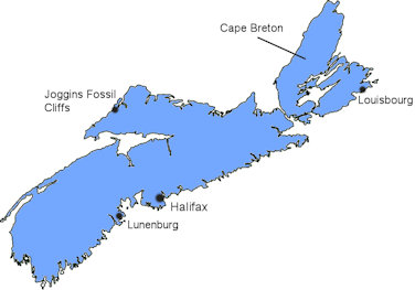 Map of the Nova Scotia