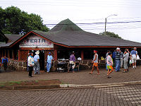 The market in Hanga Roa was a constant hub of activity.